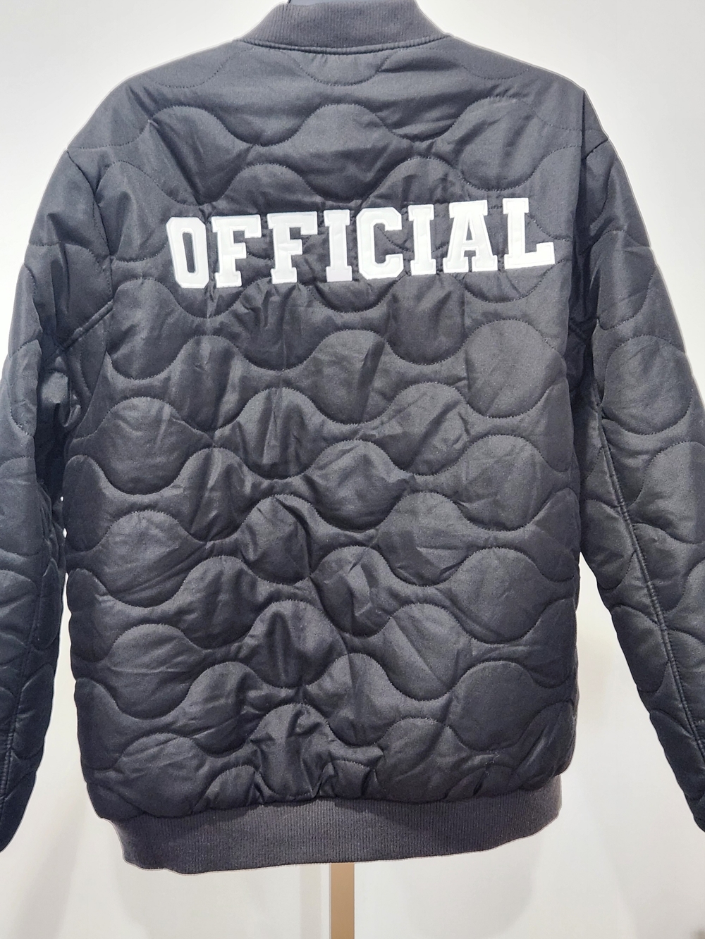boohooMAN Official Black Onion Quilted Bomber Jacket Streetwear XL
